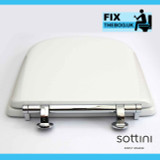 Sottini Reprise Toilet Seat And Cover In Candleglow With Chrome Hinges And Full FTB1147 5055639126336