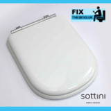 Sottini Reprise Toilet Seat With Cover In White With Chrome Hinges FTB1033 5055639124905