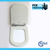 Ideal SOTTINI REPRISE Toilet Seat and Cover WHITE Chrome hinges full fitting kit FTB2651 5055639195813