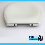 FixtheBog White Soft Close Luxury DuraPlas WC Toilet Seat Oval Shape Top or Bottom Fix Chrome Hinges Heavy Duty DuraPlas FTB2802 5055639196162