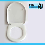 FixtheBog White Soft Close Luxury DuraPlas WC Toilet Seat Oval Shape Top or Bottom Fix Chrome Hinges FTB2827 5055639196155