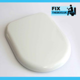 FixtheBog White Soft Close Luxury DuraPlas WC Toilet Seat Oval Shape Top or Bottom Fix Chrome Hinges FTB2827 5055639196155