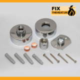 FixtheHeat Showe Wall fixing Kit 2 pack / Pair High Quality Chrome on Brass Finish FTB2804 5055639195745