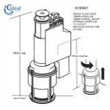 Ideal Standard SV90867 Flush Valve - 1.5Inch 180H 180 O/F FTB4110 5055639190108