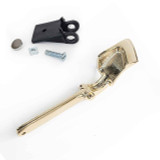 Luxury TULIP Side Cistern lever and fulcrum Bracket GOLD Finish Base NAZ FTB1416 5055639128255