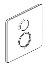 Ideal Standard F960915Aa Easybox Square Temperature And Flow Front Faceplate FTB4525 5055639185937