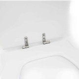 FixTheBog Ideal Standard WHITE Kyomi Resin Replica Seat cover and Chrome plated hinges FTB4115 5055639179646