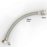 SSH5 Viva 3/4 BSP Female x 22mm Compression 300mm Long Flexible Hose FTB5218 5060262730195