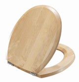 FixTheBog Replacement Toilet Seat for Ideal Standard Revue in Natural Birch with Chrome hinges and full fitting kit FTB9003 5055639173286