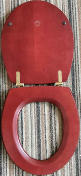 FixTheBog Replacement Toilet Seat for Ideal Standard Traditional in Mahogany with Chrome hinges and full fitting kit FTB9047 5055639172814