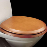 FixTheBog Replacement Toilet Seat for Armitage Shanks Lichfield in Cherry with Chrome hinges and full fitting kit FTB9145 5055639171831