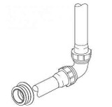 Ideal Standard S430267 Contour 21 constructed flushpipe for 70cm or 75cm projection back to wall or wall hung w.c. pans White finish FTB11032 4015413550505