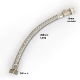 SSH9 Viva 3/4 BSP Female x 15mm Isolator Compression 300mm Long Flexible Hose FTB5229 5060262730911