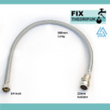 SSH6/C Viva 3/4 BSP Female x 22mm Isolator Compression 900mm Long Flexible Hose FTB5234 5060262730997