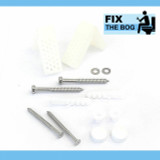 Viva PP0028/W Angled Toilet Pan Fixing Kit with white caps for securing Toilet Pan to floor FTB5272 5060262730126