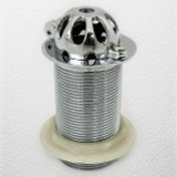 MACDEE WUS12CP 1_ BSP x 3_ tail x 63mm flange, chrome plated Hinged Brass Domed Unslotted Waste FTB693