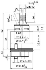 KEROX K40B Ceramic Mixing Cartridge Conventional Single-lever Type 40mm FTB9177 5055639135628