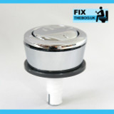 Lecico Dual Flush Replacement button chrome Dashes on Buttons Grey Backnut FTB6208 5055639135543