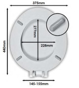 Lecico White Ring Seat with Top Fix Hinges with Lid STWHTFIXLRINGA2 FTB6291 Enter EAN number / Barcode