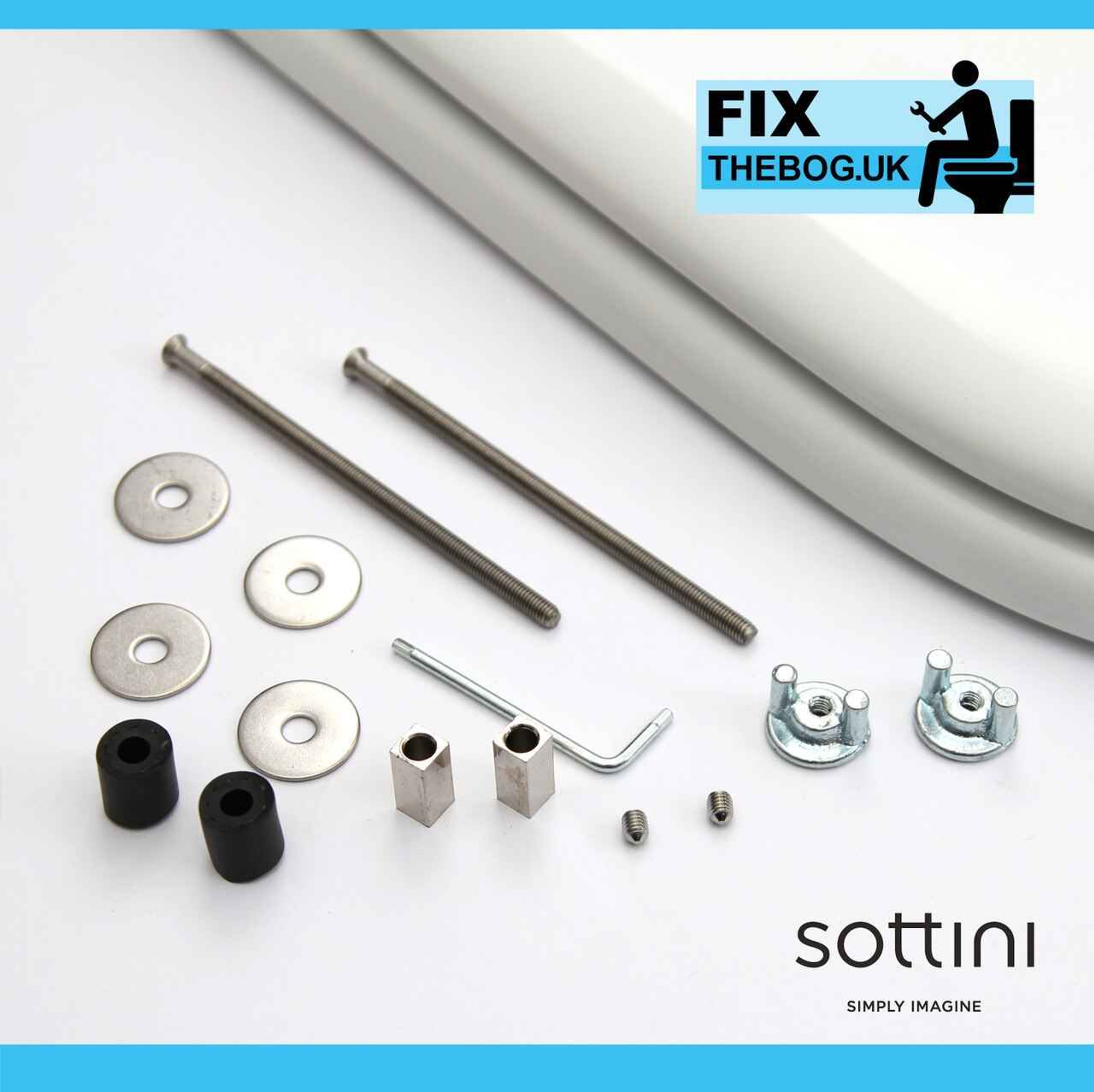 Sottini Reprise Toilet Seat With Cover In White With Chrome Hinges