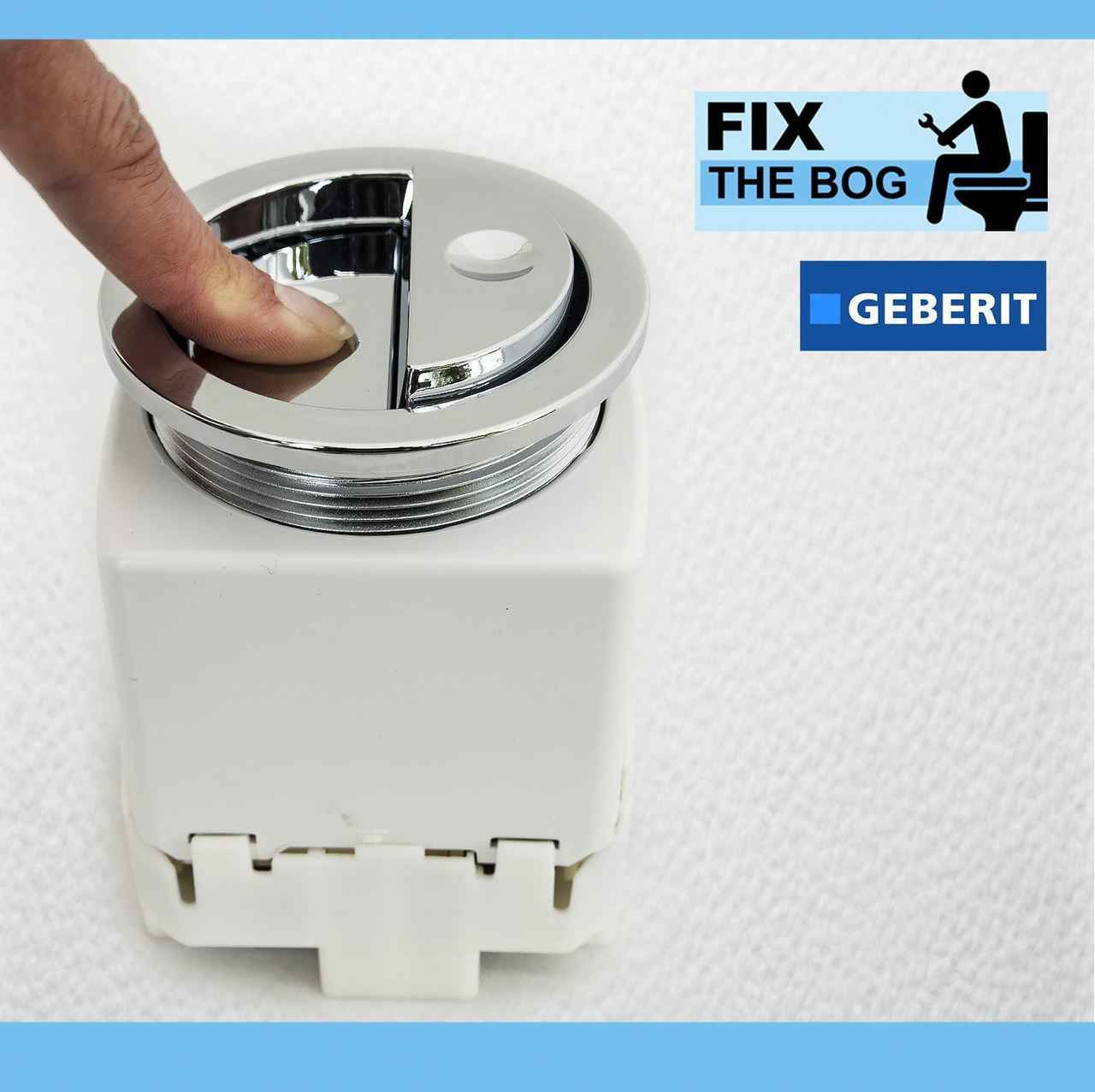Geberit 241.413.21.1 Pneumatic Dual Flush Chrome Toilet Push Button For ...