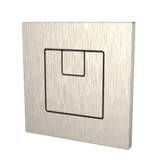 Dudley Piazza Square Dual Flush Push Button 374974 | Brushed Nickel Finish FTB13557 5013241119672