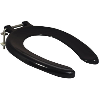 Wirquin Seat only with stainless steel hinge - Black SCR53BL FTB13633 5012158669003