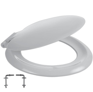 Wirquin Sonata White Toilet Seat & Cover – Bottom Fix Stainless Steel Hinges (SSO12WH) | Universal Fit | FixTheBog FTB13794 5012158669409 Wirquin Sonata White Toilet Seat & Cover – Bottom Fix Stainless Steel Hinges (SSO12WH) | Universal Fit | FixTheBog FTB13794 5012158669409