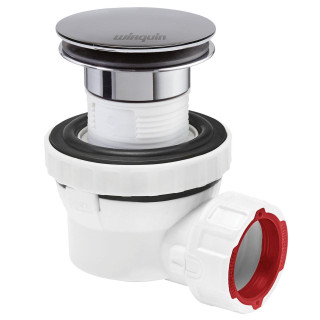 Wirquin 30724233 NANO 6.7 Basin Waste & Trap – Chrome | Ultra Compact with Smart Membrane FTB13802 3375537240609