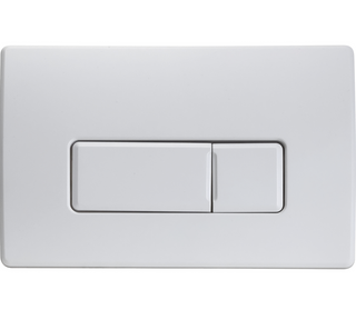 Wirquin Caspia Dual Flush Push Plate – White (50120769) | 212 x 142 mm | Pneumatic