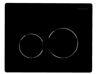 Siamp Sphere Black INGENIO Dual Flush Plate – 10003392 | FixTheBog™ FTB13944 5061102060458