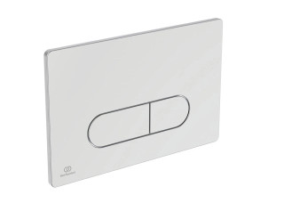 Ideal Standard Oleas M1 Mechanical Dual Flush Plate (IS Logo) Matt Chrome — R0115JG FTB14195 3391500580152