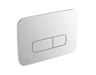 Ideal Standard Oleas M3 Mechanical Dual Flush Plate (IS Logo) Chrome — R0123AA FTB14198 3391500580091
