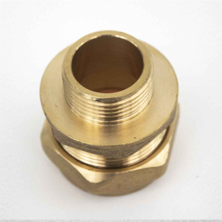 Ftd Straight Coupler Brass 28Mm Compression - 3/4 Inch Bspt Male Iron FTB1928 5055639139954