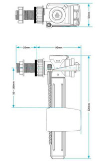 Skylo 10Mm Brass Side Entry Float Valve FTB1986 5055639139015