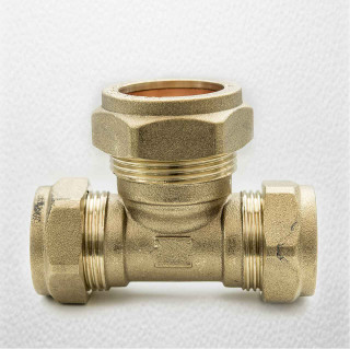 Brass Compression Reducing Tees 22Mm X 22Mm X 28Mm FTB1617 5055639129733