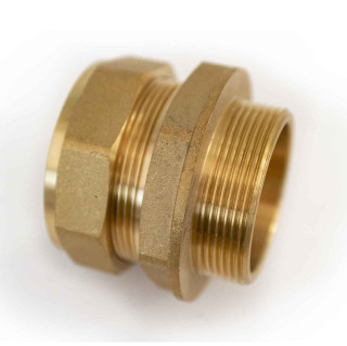 Ftd Straight Coupler Brass 54Mm Compression - 2 Inch Bspt Male Iron FTB1602 5055639129580
