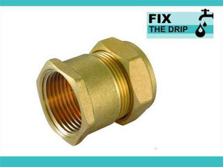 Ftd Straight Coupler Brass 35Mm Compression - 1 1/4 Inch Bspt Female Iron FTB1605 5055639129610