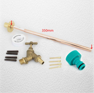 Outside Garden Tap Kit With Through Wall Flange, Eco Friendly Dcv And FTB1459 5055639198579