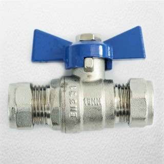 15Mm Butterfly Ball Valve Blue Cold Wras Approved FTB793 5055639124028