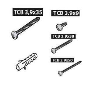 Ideal Standard T001317NU Connect R/Swim Fixing Screws Set. FTB10307 4015413677073