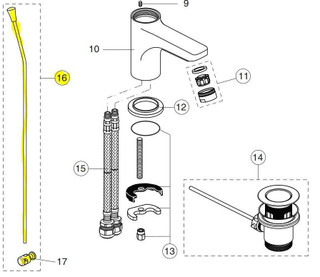 Ideal Standard B960691Aa Alto Pop-Up Rod For Basin Waste Chrome Finish FTB10765 5012001558836