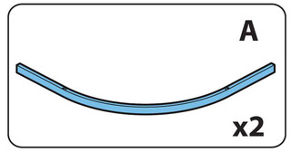 Ideal Standard Lv258Eo Kubo Offset Quadrant Curved Profile Rail Set 1200 X 800Mm Pair Bright Silver Finish FTB11149 8014140297611