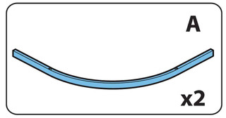 Ideal Standard Lv256Eo Kubo Quadrant Curved Profile Railt Set 900Mm Pair Bright Silver Finish FTB11412 5055639158412
