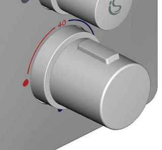 Ideal Standard F960952Aa Easybox Temperature Handle Chrome Finish FTB11584 5055639160132