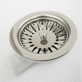 Stainless Steel Basket Strainer Square Overflow 40mm FTB4089 5060262731048