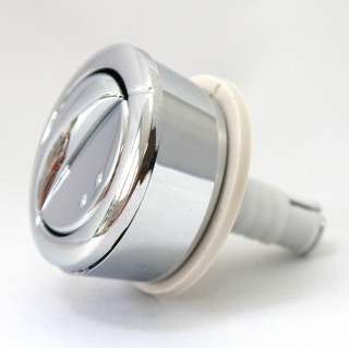 Lecico Compact Push Button Dual Flush Water Saving Chrome Effect Dots on Buttons FTB6200 5055639135550