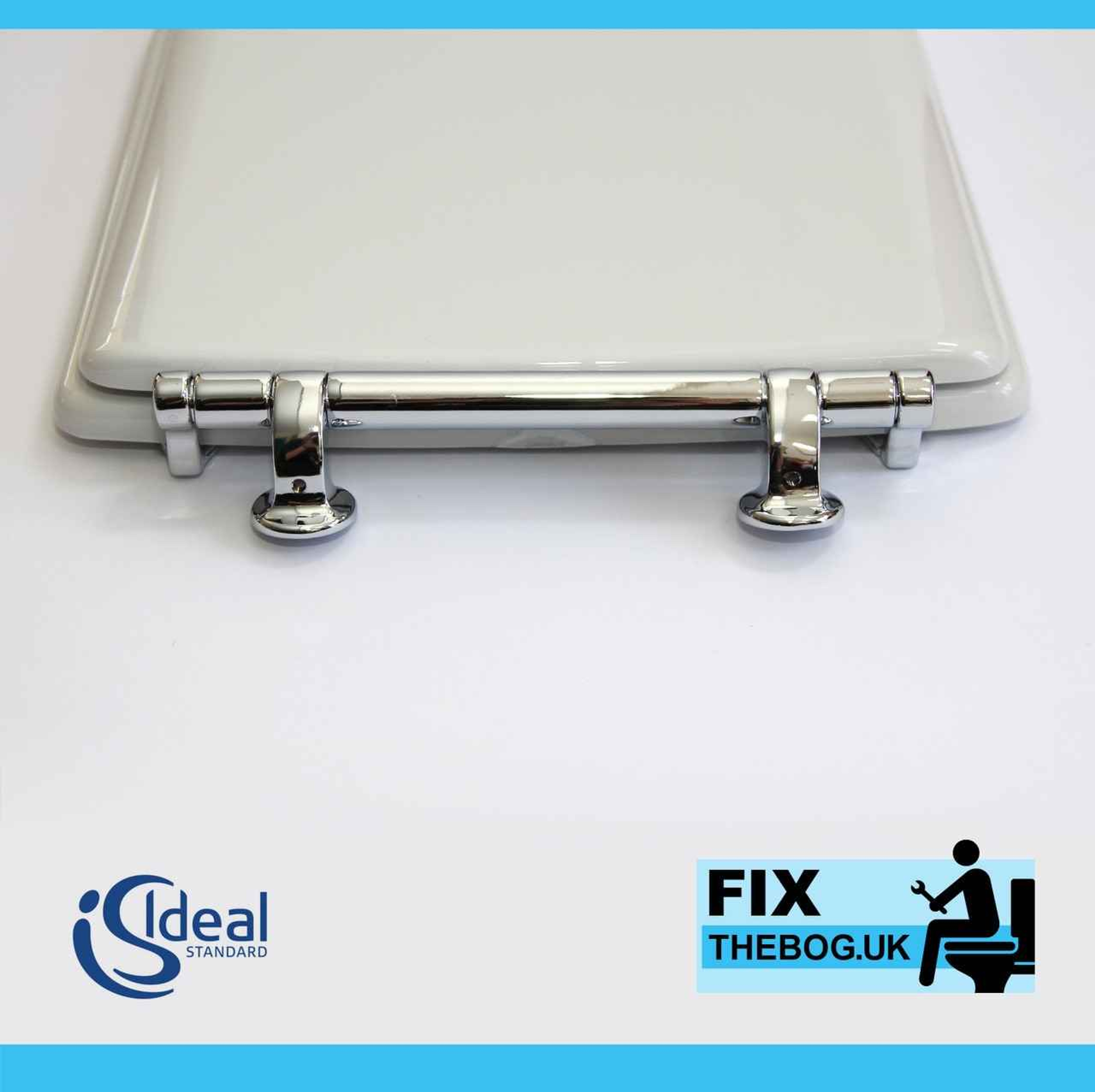 Ideal SOTTINI REPRISE Toilet Seat and Cover WHITE Chrome hinges full