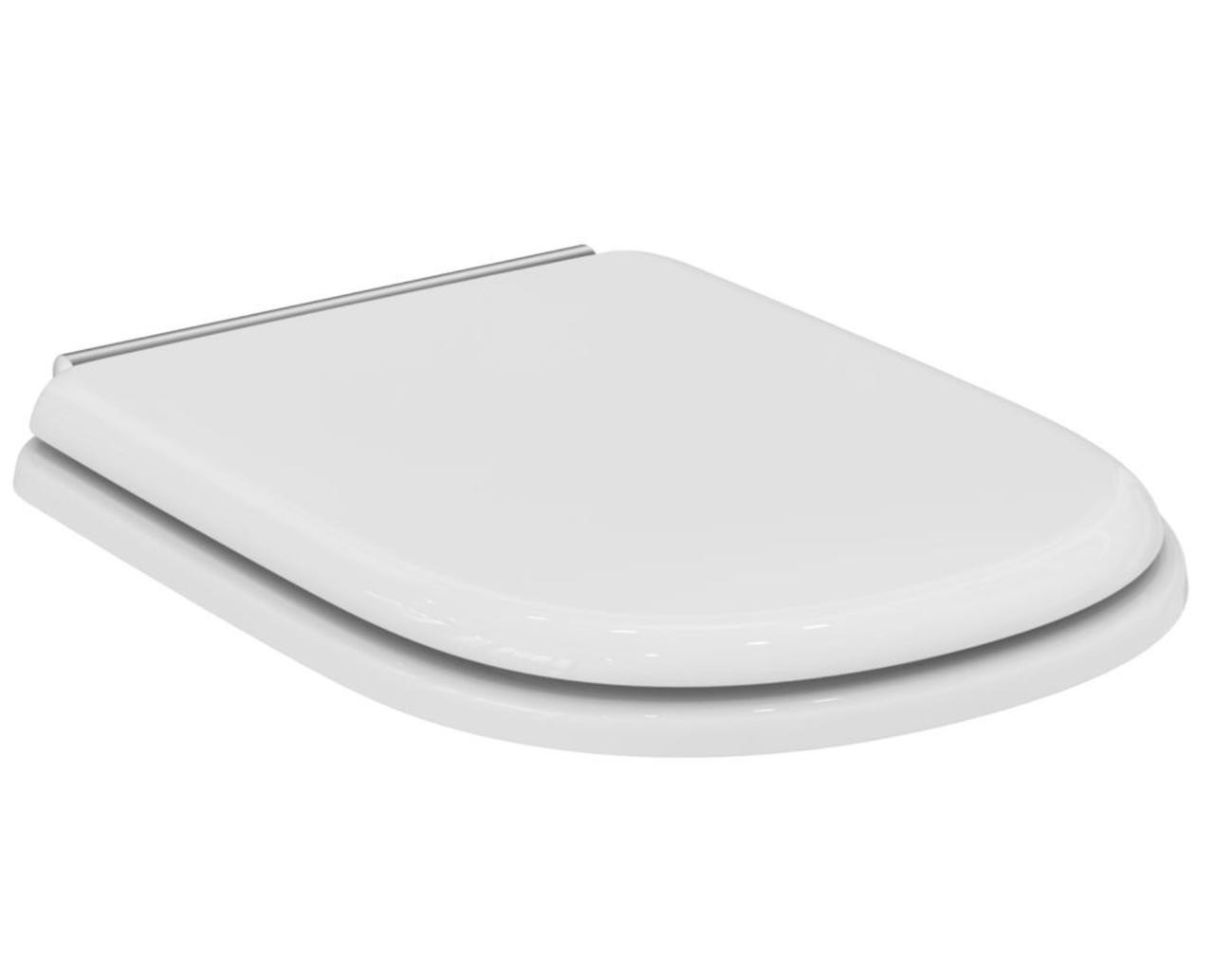 Ideal Standard SOTTINI REPRISE Toilet Seat and Cover WHITE Chrome