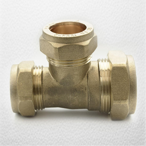 Brass Compression Tee 28mm x 22mm x 22mm CT28222 FTB1487 0000000000000